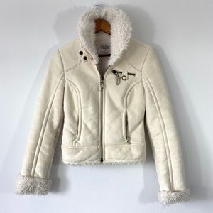 GUESS Suede Bomber Jacket.